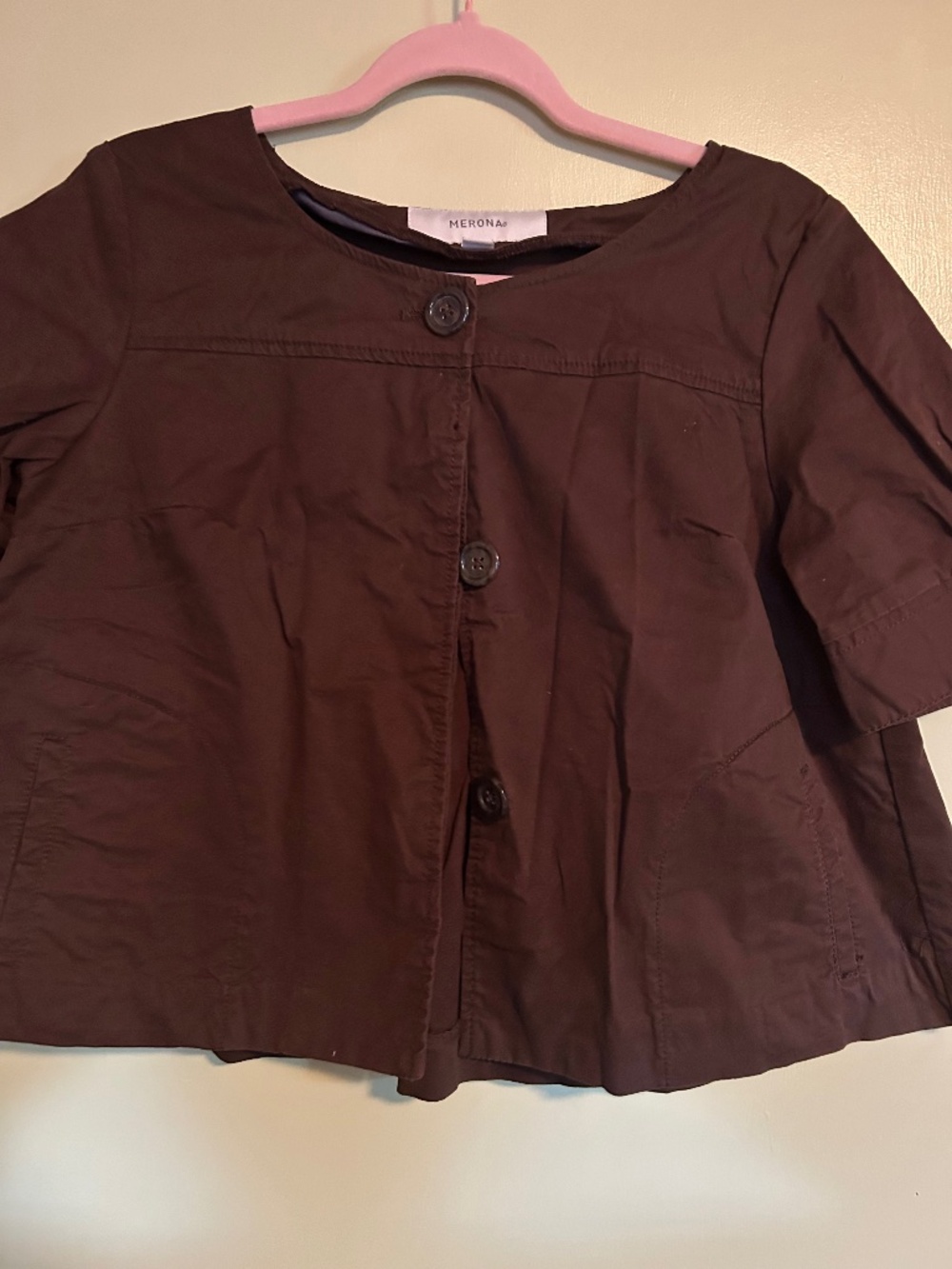 2008 Merona brown babydoll jacket